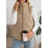 imageDokotoo Womens Fuzzy Fleece Vest Casual Oversized Warm Sherpa Vest Jacket with PocketsCamel