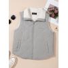 imageDokotoo Womens Fuzzy Fleece Vest Casual Oversized Warm Sherpa Vest Jacket with PocketsMedium Grey