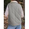 imageDokotoo Womens Fuzzy Fleece Vest Casual Oversized Warm Sherpa Vest Jacket with PocketsMedium Grey
