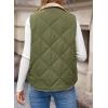imageDokotoo Womens Fuzzy Fleece Vest Casual Oversized Warm Sherpa Vest Jacket with PocketsMist Green