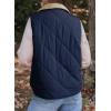 imageDokotoo Womens Fuzzy Fleece Vest Casual Oversized Warm Sherpa Vest Jacket with PocketsSail Blue