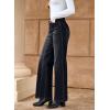 imageDokotoo Womens High Rise Baggy Jeans Straight Wide Leg Casual Trendy Pants Stretch Loose Fit Lightweight Denim PantsBlack
