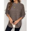 imageDokotoo Womens Oversized Sweaters 2025 Long Sleeve Waffle Knit Casual Chunky Pullover Sweater Fall Outfits ClothesDark Brown