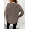 imageDokotoo Womens Oversized Sweaters 2025 Long Sleeve Waffle Knit Casual Chunky Pullover Sweater Fall Outfits ClothesDark Brown