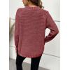 imageDokotoo Womens Oversized Sweaters 2025 Long Sleeve Waffle Knit Casual Chunky Pullover Sweater Fall Outfits ClothesRed Dahlia