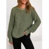 imageDokotoo Womens Oversized Sweaters 2025 Long Sleeve Waffle Knit Casual Chunky Pullover Sweater Fall Outfits ClothesVineyard Green