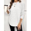 imageDokotoo Womens Oversized Sweaters 2025 Long Sleeve Waffle Knit Casual Chunky Pullover Sweater Fall Outfits ClothesWhite