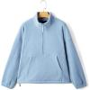 imageDokotoo Womens Oversized Sweatshirts Half Zip Pullover Fall Fashion Outfits 2025 Oversized Hoodies Mock Neck SweatshirtBlue