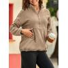 imageDokotoo Womens Oversized Sweatshirts Half Zip Pullover Fall Fashion Outfits 2025 Oversized Hoodies Mock Neck SweatshirtChocolate Brown