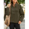 imageDokotoo Womens Oversized Sweatshirts Half Zip Pullover Fall Fashion Outfits 2025 Oversized Hoodies Mock Neck SweatshirtGreen