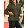 imageDokotoo Womens Oversized Sweatshirts Half Zip Pullover Fall Fashion Outfits 2025 Oversized Hoodies Mock Neck SweatshirtGreen
