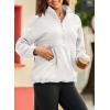 imageDokotoo Womens Oversized Sweatshirts Half Zip Pullover Fall Fashion Outfits 2025 Oversized Hoodies Mock Neck SweatshirtWhite