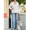 imageDokotoo Womens Oversized Sweatshirts Half Zip Pullover Fall Fashion Outfits 2025 Oversized Hoodies Mock Neck SweatshirtWhite