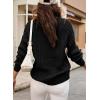 imageDokotoo Womens Sweaters Casual Long Sleeve Oversized Sweater Fall Cable Knit Chunky Pullover Jumper TopsBlack