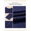 imageDokotoo Womens Sweaters Casual Long Sleeve Oversized Sweater Fall Cable Knit Chunky Pullover Jumper TopsDark Blue