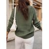 imageDokotoo Womens Sweaters Casual Long Sleeve Oversized Sweater Fall Cable Knit Chunky Pullover Jumper TopsGreen