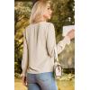 imageDokotoo Womens Tops Casual V Neck Long Sleeve Lace Trim Shirts with Smocked Cuffs Loose Tunic Tops BlousesApricot