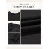 imageDokotoo Womens Tops Casual V Neck Long Sleeve Lace Trim Shirts with Smocked Cuffs Loose Tunic Tops BlousesBlack