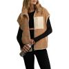 imageDokotoo Womens Fleece Jacket Vest Sleeveless Fuzzy Sherpa Jackets Zip Up Oversized Casual Coats Fall Winter Womens Tops 2025Chocolate Brown
