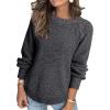 imageDokotoo Womens Oversized Sweaters 2025 Long Sleeve Waffle Knit Casual Chunky Pullover Sweater Fall Outfits ClothesBlack