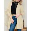 imageDokotoo Womens 2025 Fashion Casual Open Front Long Sleeve Chunky Cable Knit Cardigans Sweaters Outerwear Coats with PocketsBeige