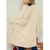imageDokotoo Womens 2025 Fashion Casual Open Front Long Sleeve Chunky Cable Knit Cardigans Sweaters Outerwear Coats with PocketsBeige