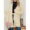 imageDokotoo Womens 2025 Fashion Casual Open Front Long Sleeve Chunky Cable Knit Cardigans Sweaters Outerwear Coats with PocketsBeige