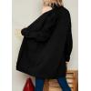 imageDokotoo Womens 2025 Fashion Casual Open Front Long Sleeve Chunky Cable Knit Cardigans Sweaters Outerwear Coats with PocketsBlack
