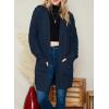 imageDokotoo Womens 2025 Fashion Casual Open Front Long Sleeve Chunky Cable Knit Cardigans Sweaters Outerwear Coats with PocketsBlue