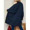imageDokotoo Womens 2025 Fashion Casual Open Front Long Sleeve Chunky Cable Knit Cardigans Sweaters Outerwear Coats with PocketsBlue