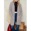 imageDokotoo Womens 2025 Fashion Casual Open Front Long Sleeve Chunky Cable Knit Cardigans Sweaters Outerwear Coats with PocketsGray