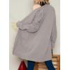 imageDokotoo Womens 2025 Fashion Casual Open Front Long Sleeve Chunky Cable Knit Cardigans Sweaters Outerwear Coats with PocketsGray