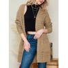 imageDokotoo Womens 2025 Fashion Casual Open Front Long Sleeve Chunky Cable Knit Cardigans Sweaters Outerwear Coats with PocketsKhaki
