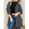 imageDokotoo Womens 2025 Fashion Casual Open Front Long Sleeve Chunky Cable Knit Cardigans Sweaters Outerwear Coats with PocketsMist Green