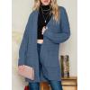 imageDokotoo Womens 2025 Fashion Casual Open Front Long Sleeve Chunky Cable Knit Cardigans Sweaters Outerwear Coats with PocketsReal Teal