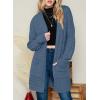imageDokotoo Womens 2025 Fashion Casual Open Front Long Sleeve Chunky Cable Knit Cardigans Sweaters Outerwear Coats with PocketsReal Teal