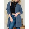 imageDokotoo Womens 2025 Fashion Casual Open Front Long Sleeve Chunky Cable Knit Cardigans Sweaters Outerwear Coats with PocketsReal Teal