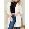 imageDokotoo Womens 2025 Fashion Casual Open Front Long Sleeve Chunky Cable Knit Cardigans Sweaters Outerwear Coats with PocketsWhite