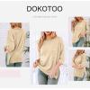 imageDokotoo Womens Casual 34 Sleeve Loose Tunic Tops Lightweight Knit Fall Pulover Sweater BlousesApricot