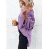 imageDokotoo Womens Casual 34 Sleeve Loose Tunic Tops Lightweight Knit Fall Pulover Sweater BlousesPurple