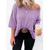 imageDokotoo Womens Casual 34 Sleeve Loose Tunic Tops Lightweight Knit Fall Pulover Sweater BlousesPurple