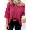 imageDokotoo Womens Casual 34 Sleeve Loose Tunic Tops Lightweight Knit Fall Pulover Sweater BlousesRose