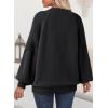 imageDokotoo Womens Casual Long Sleeve Sweaters Loose Crewneck Cable Knit Pullover Sweater Jumper TopsBlack