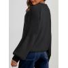 imageDokotoo Womens Casual Long Sleeve Sweaters Loose Crewneck Cable Knit Pullover Sweater Jumper TopsBlack