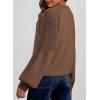 imageDokotoo Womens Casual Long Sleeve Sweaters Loose Crewneck Cable Knit Pullover Sweater Jumper TopsCoffee