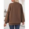 imageDokotoo Womens Casual Long Sleeve Sweaters Loose Crewneck Cable Knit Pullover Sweater Jumper TopsCoffee
