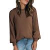imageDokotoo Womens Casual Long Sleeve Sweaters Loose Crewneck Cable Knit Pullover Sweater Jumper TopsCoffee