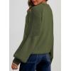 imageDokotoo Womens Casual Long Sleeve Sweaters Loose Crewneck Cable Knit Pullover Sweater Jumper TopsGreen