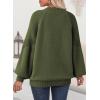 imageDokotoo Womens Casual Long Sleeve Sweaters Loose Crewneck Cable Knit Pullover Sweater Jumper TopsGreen