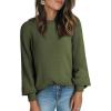 imageDokotoo Womens Casual Long Sleeve Sweaters Loose Crewneck Cable Knit Pullover Sweater Jumper TopsGreen